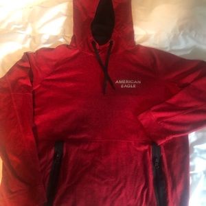 American Eagle Red Hoodie Sz Large